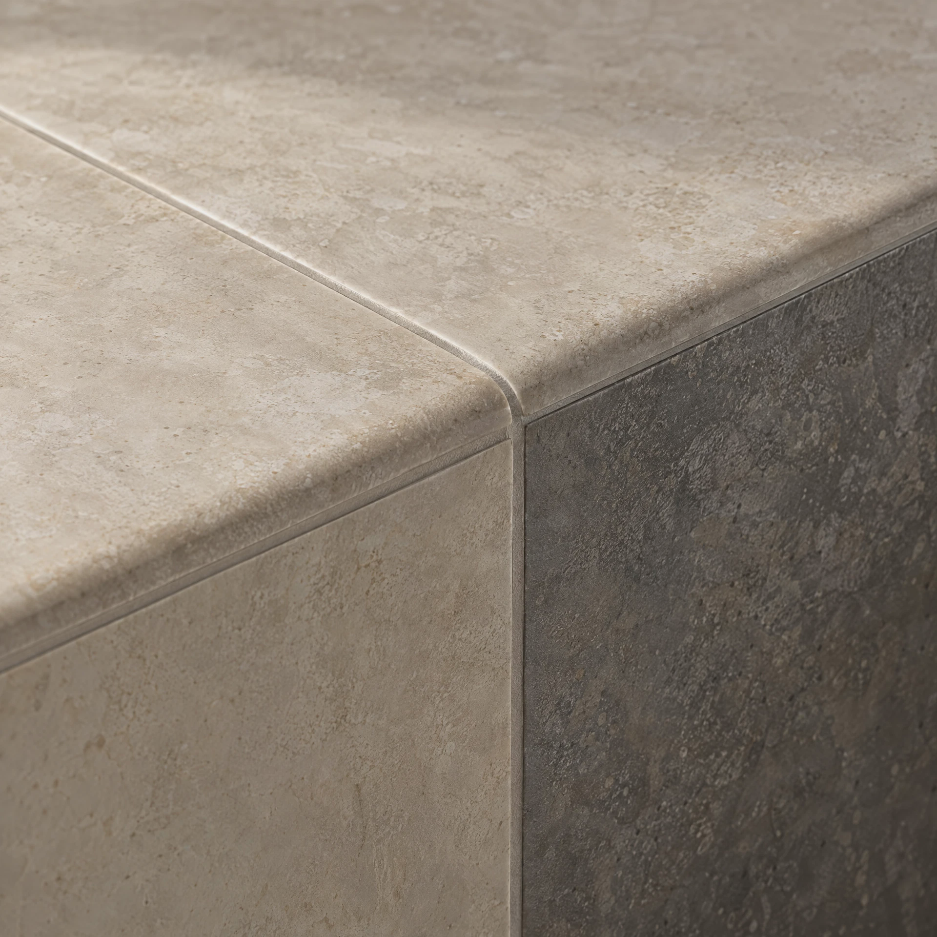Close view of clean tile edges and grout alignment